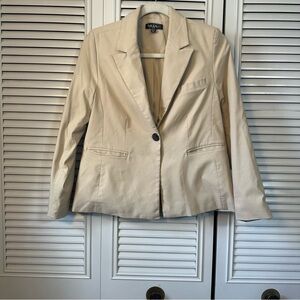 Nicole Miller Petite Beige Blazer Sz P-Large